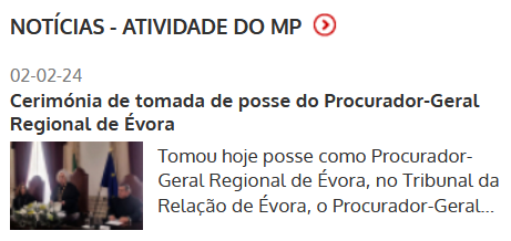 Cerimónia de tomada de posse do Procurador-Geral Regional de Évora