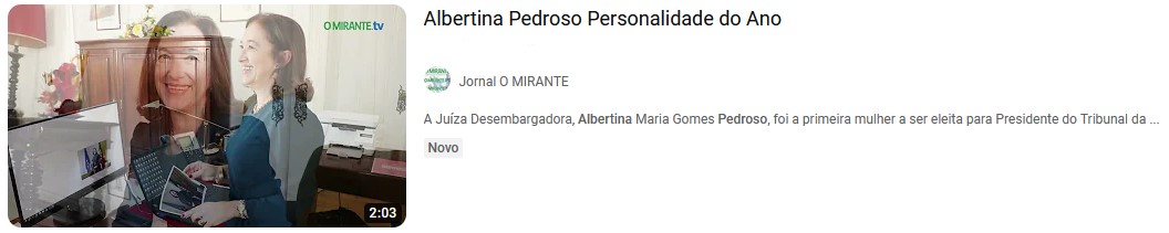 Albertina Pedroso Personalidade do Ano