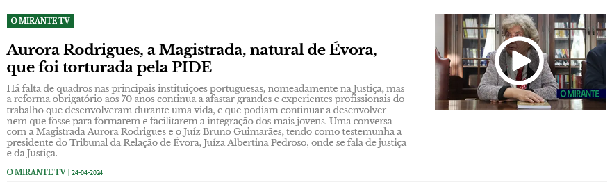 Aurora Rodrigues, a Magistrada, natural de Évora, que foi torturada pela PIDE