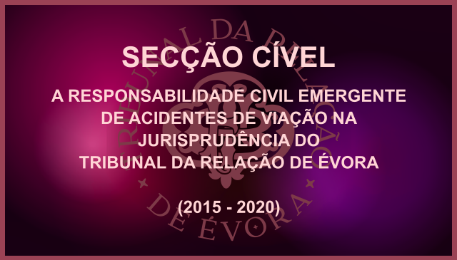 A RESPONSABILIDADE CIVIL EMERGENTE DE ACIDENTES DE VIAÇÃO NA JURISPRUDÊNCIA DO TRIBUNAL DA RELAÇÃO DE ÉVORA (2015-2020)